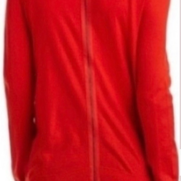 cabi “COBBLESTONE” red zippered back button front cardigan sweater - Picture 5 of 9